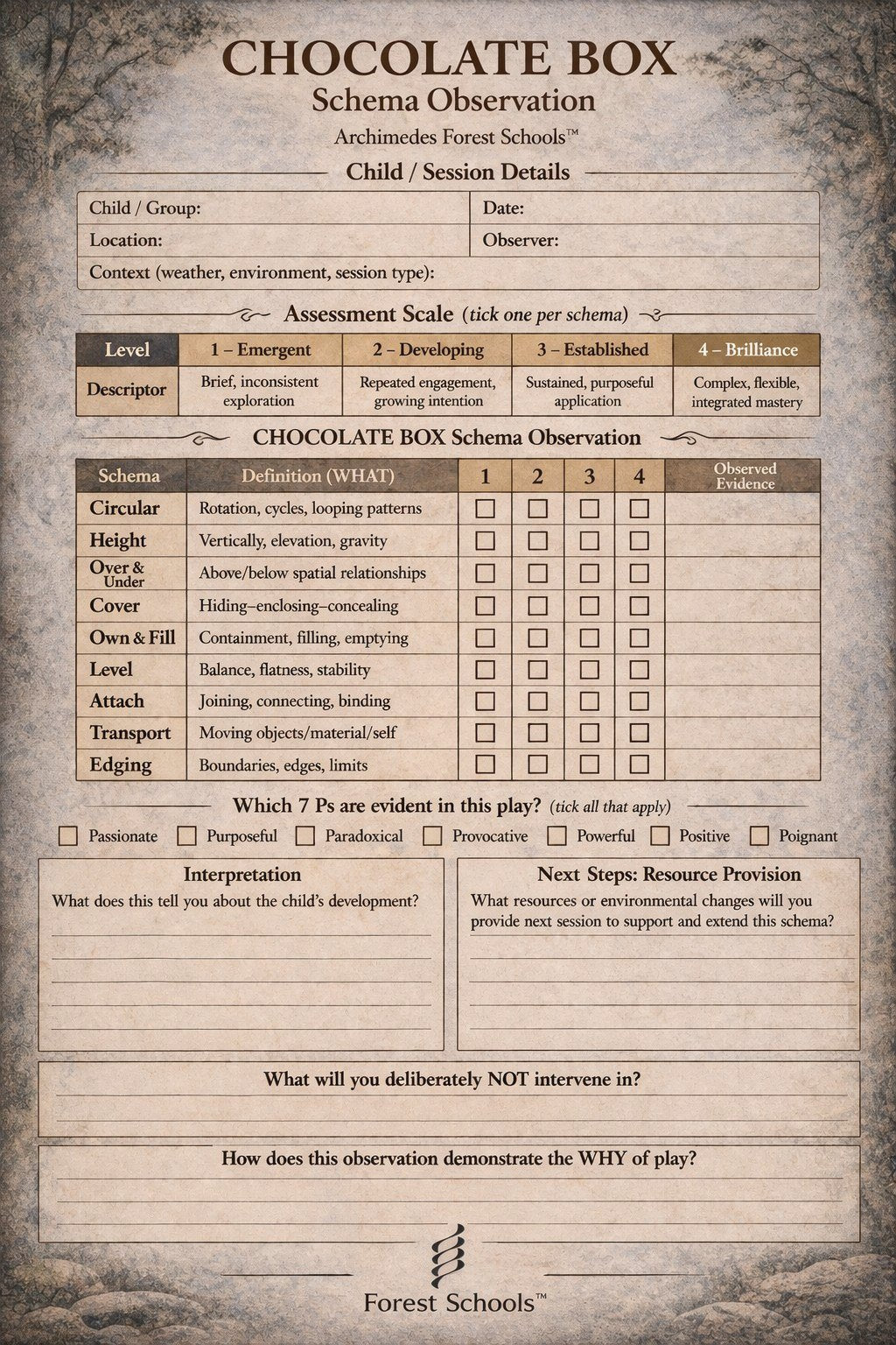 The CHOCOLATE Box schema observation tool